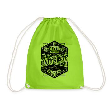Haffküste // Heimathaff - Drawstring Bag - neon green - Front