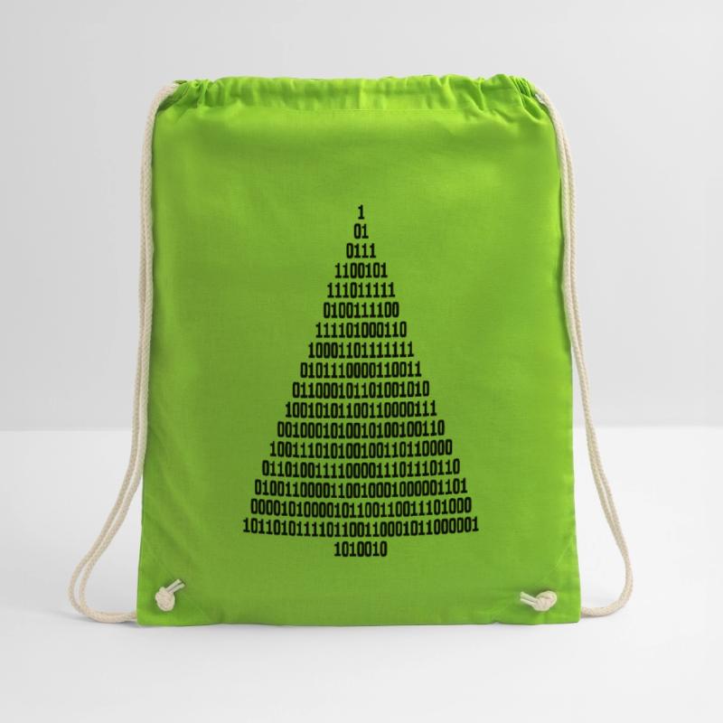 Christmas Christmas Tree Binary Code Computer Scientist Drawstring Bag