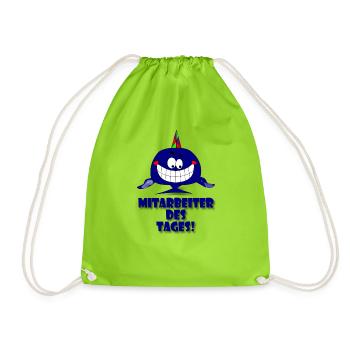 Employee of the day - Drawstring Bag - neon green - Front