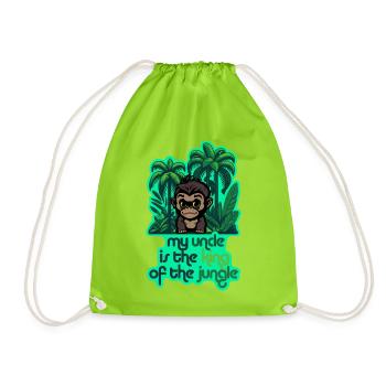 Gorilla Baby - Mon oncle est le roi de la jungle - Sac de sport léger - vert néon - Devant