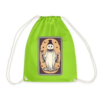 Happy Mind Tarot Card - Drawstring Bag - neon green - Front