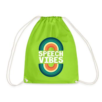 Speech Therapy Speech Therapist - Drawstring Bag - neon green - Front