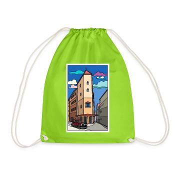 Tower Street Urban Vintage - Drawstring Bag - neon green - Front