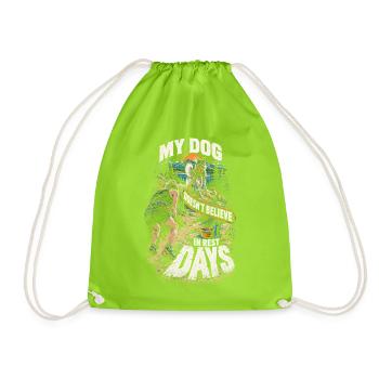 Canicross My Dog Doesnt Believe In Rest Days - Turnbeutel - Neongrün - Vorne