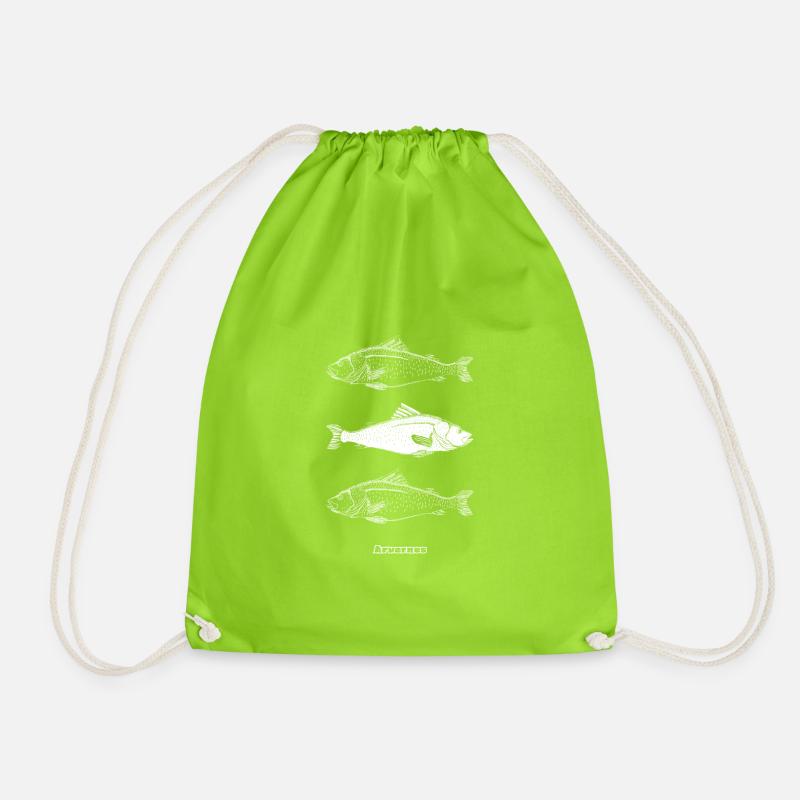 trout - Drawstring Bag - neon green