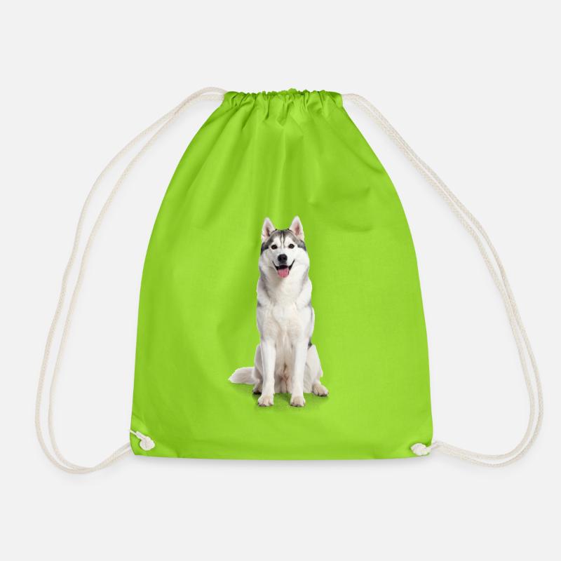 Husky – Wild, frei & voller Energie! - Turnbeutel - Neongrün