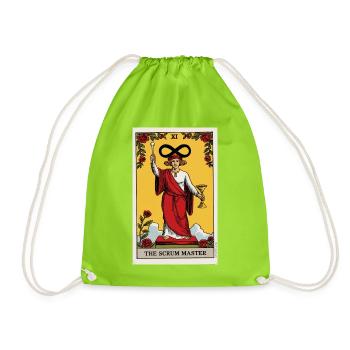 Das Infinity Tarot Scrum Master Design - Turnbeutel - Neongrün - Vorne