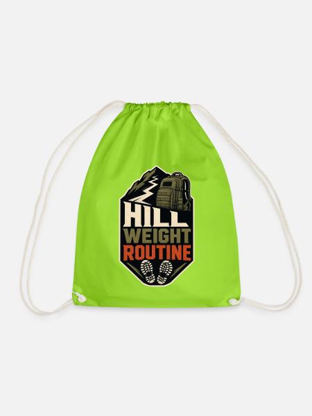 HILL WEIGHT ROUTINE - Turnbeutel - Neongrün