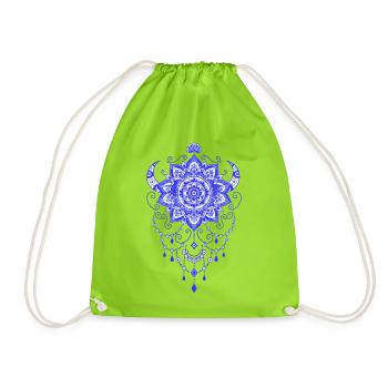 Spiritualité Géométrie Sacrée Fleur de Lotus Zen - Sac de sport léger - vert néon - Devant