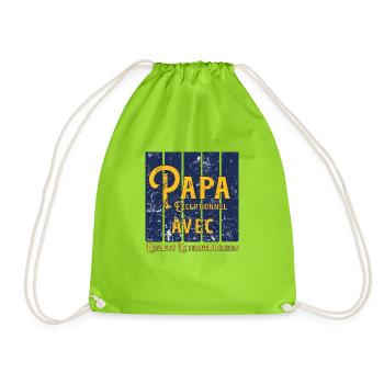 Bonne fête papa - Sac de sport léger - vert néon - Devant