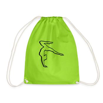 Gymnast, gymnast - Drawstring Bag - neon green - Front