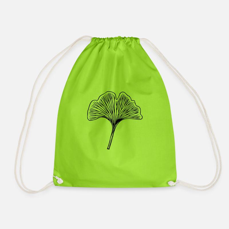 Gingko - Turnbeutel - Neongrün