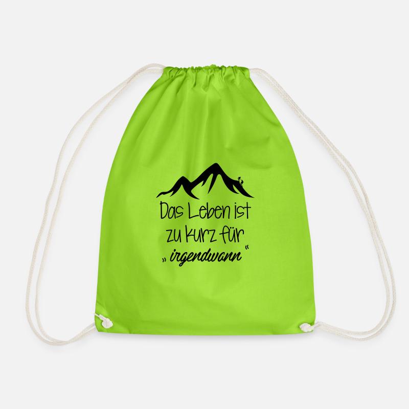 Sometime - Drawstring Bag - neon green