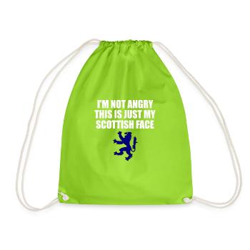 scottish - Drawstring Bag - neon green - Front