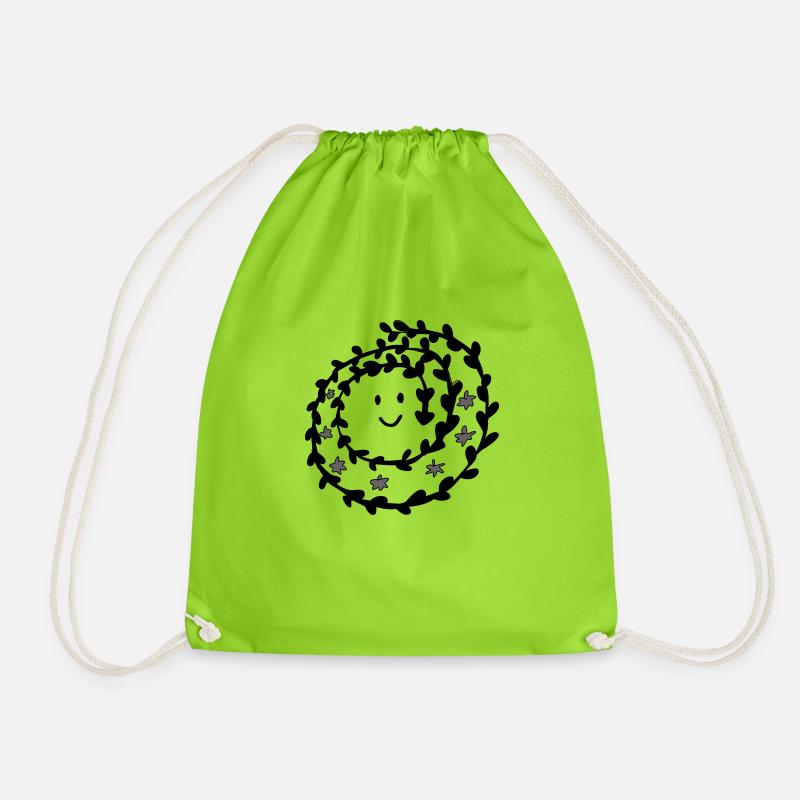 Growing - Drawstring Bag - neon green