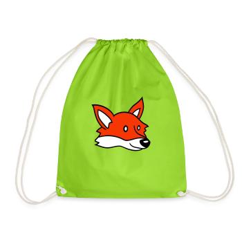 Renard Renard roux Animal sauvage Intelligent Habitants de la forêt - Sac de sport léger - vert néon - Devant