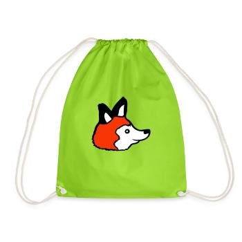 Renard Renard roux Animal sauvage Intelligent Habitants de la forêt - Sac de sport léger - vert néon - Devant