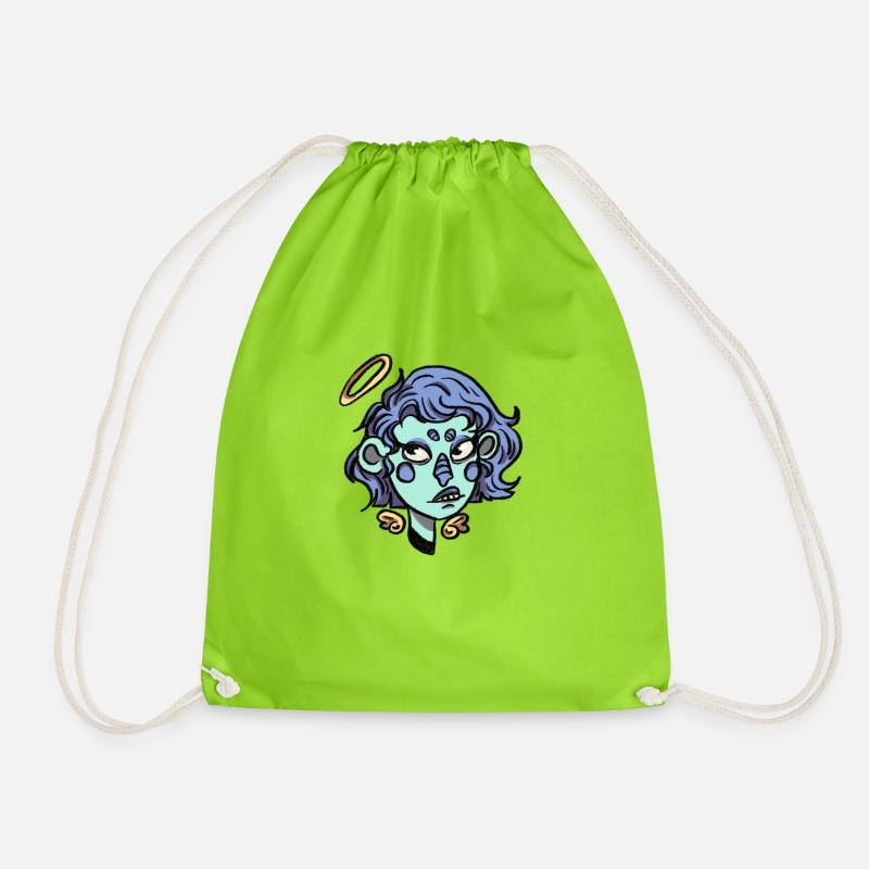 Angel - Drawstring Bag - neon green
