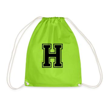 H - Drawstring Bag - neon green - Front
