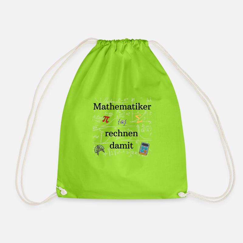 Mathematiker - Turnbeutel - Neongrün