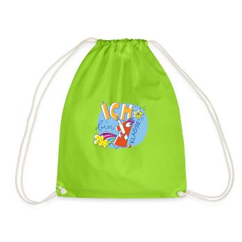 Illustration First Class grafitiny - Drawstring Bag - neon green - Front