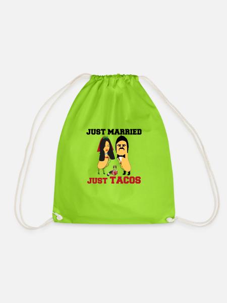 Taco hat gerade geheiratet - Turnbeutel - Neongrün