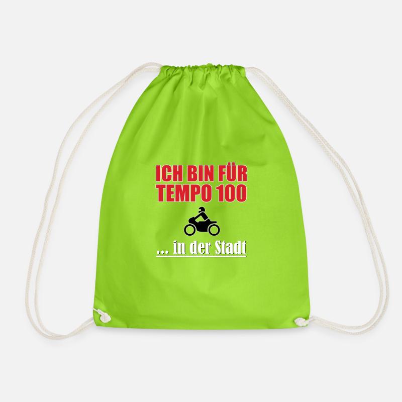Tempo 100 - Turnbeutel - Neongrün