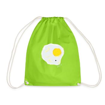 ŒUF FRIT contre mouche - Sac de sport léger - vert néon - Devant