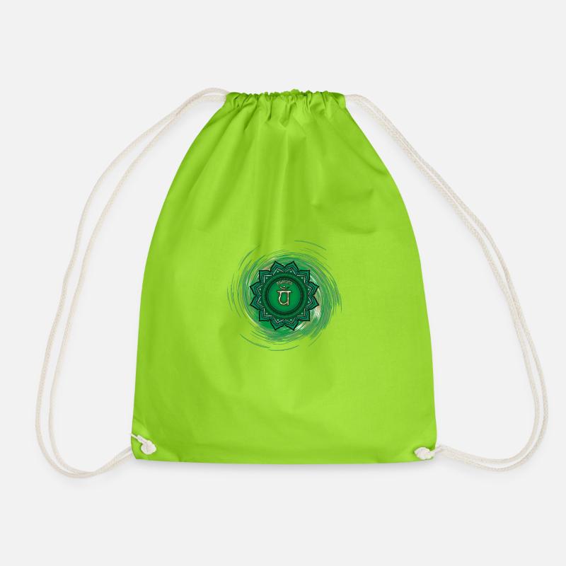 Anahata Viertes Chakra - Turnbeutel - Neongrün