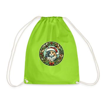 Calico Weihnachten verdünnen - Turnbeutel - Neongrün - Vorne