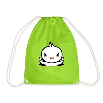 oiseau mal trou inférieur majeur montrer mauvais garçon - Sac de sport léger - vert néon - Devant