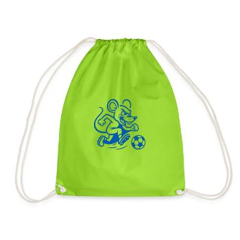 Les souris balles jouent au football - Sac de sport léger - vert néon - Devant