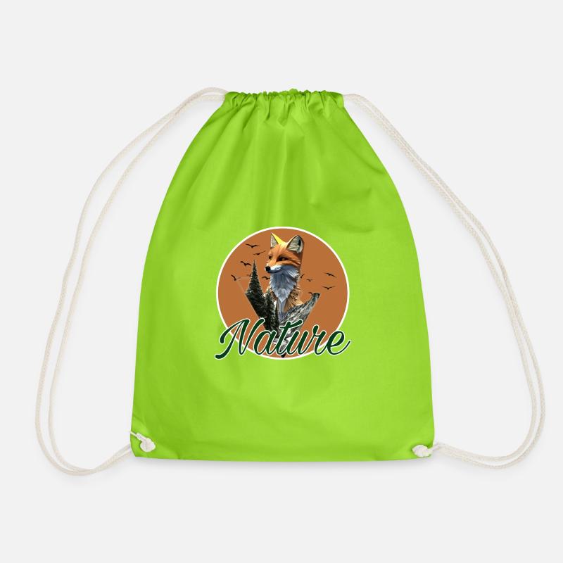 Nature - Drawstring Bag - neon green