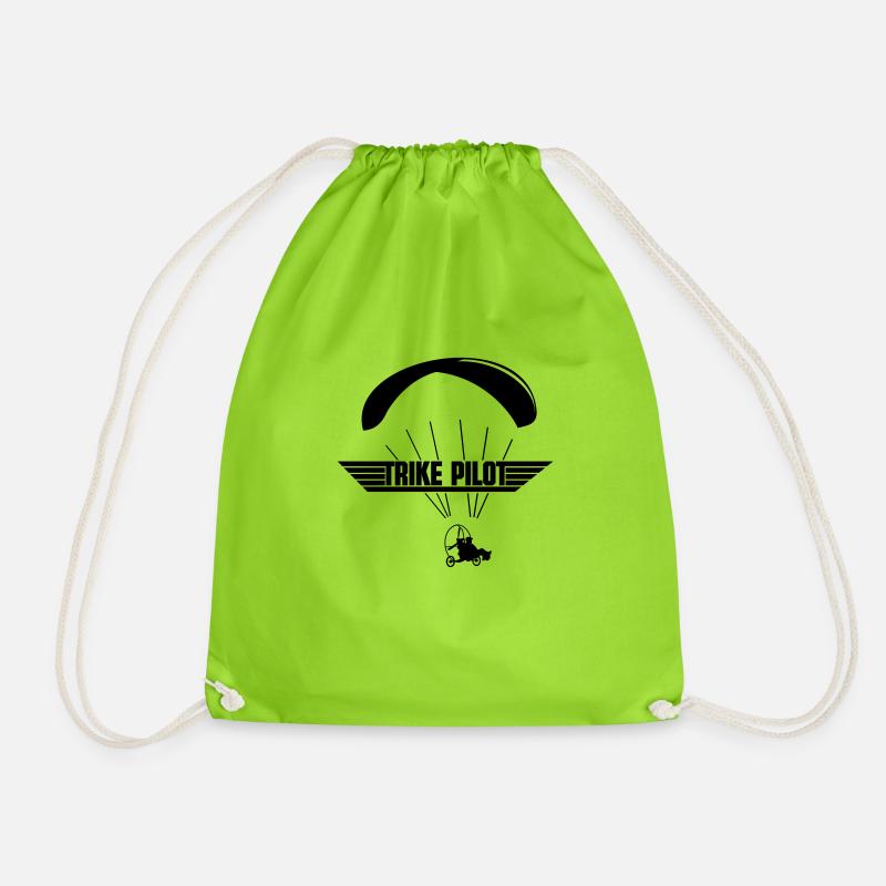 Motorschirm Paramotor Trike Pilot - Turnbeutel - Neongrün