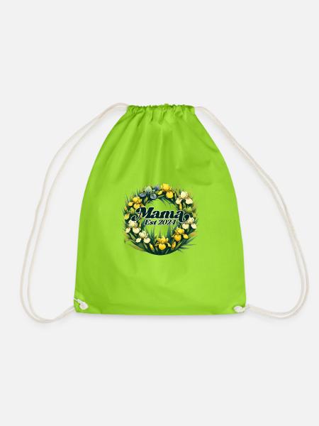 Mama EST 2024 - Turnbeutel - Neongrün