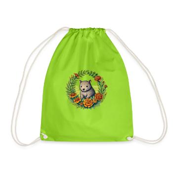 Wombat souci - Sac de sport léger - vert néon - Devant