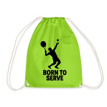 Born To Serve Chemise de tennis pour homme - Sac de sport léger - vert néon - Devant