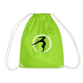 Gymnastics, gymnast, gymnast - Drawstring Bag - neon green - Front