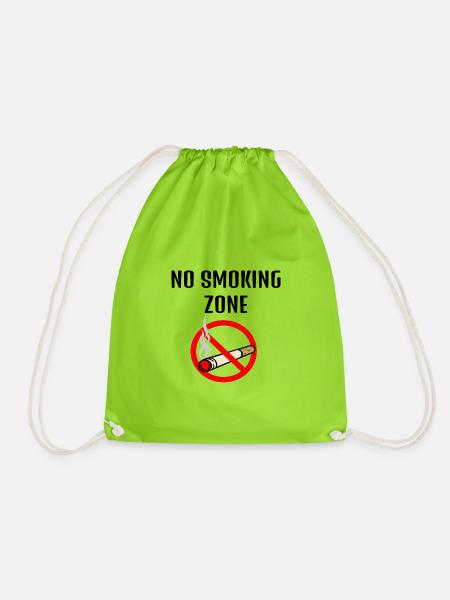No smoking zone - Turnbeutel - Neongrün