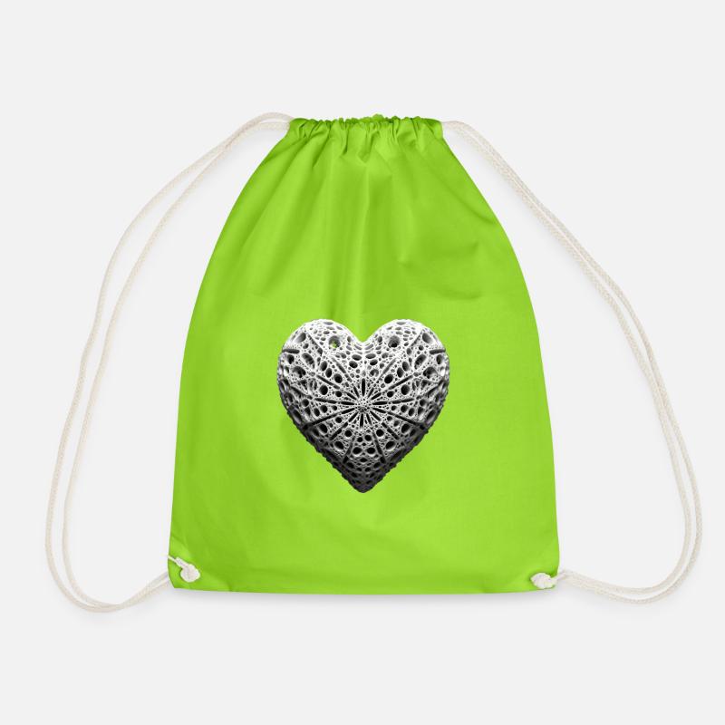 Eternal HEART - Drawstring Bag - neon green