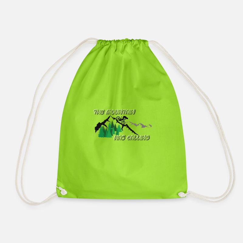 Downhill - Drawstring Bag - neon green