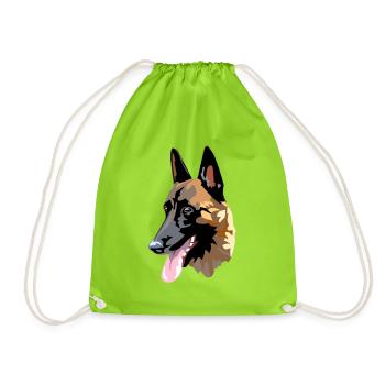 Leiter Malinois - Turnbeutel - Neongrün - Vorne