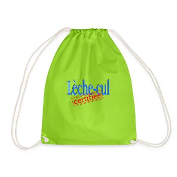 Lèche-cul certifiée - Sac de sport léger - vert néon - Devant