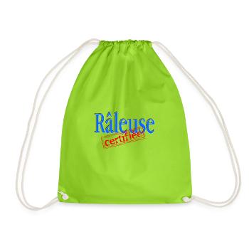 Râleuse certifiée - Sac de sport léger - vert néon - Devant