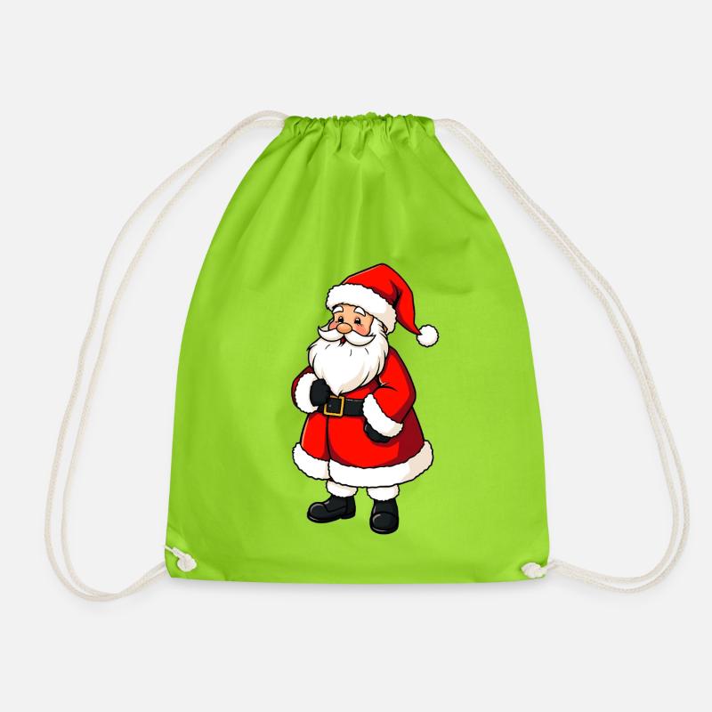 Weihnachtsmann - Turnbeutel - Neongrün