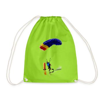 Swooping - Drawstring Bag - neon green - Front
