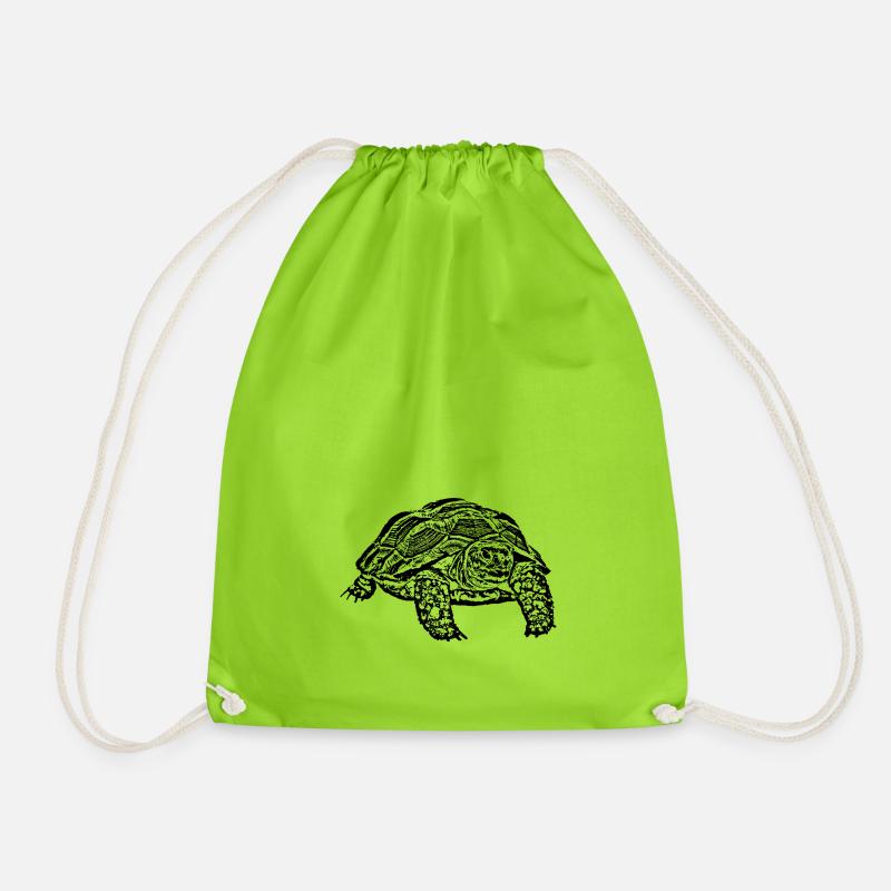 Schildkröte - Turnbeutel - Neongrün