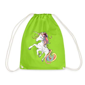 Licorne - unicorn - Sac de sport léger - vert néon - Devant