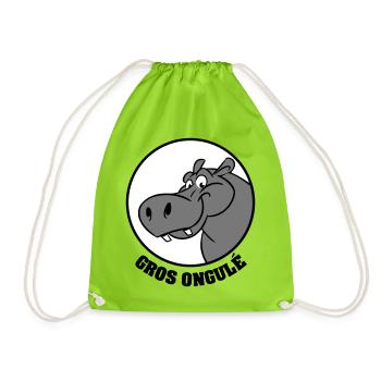Hippo Texte - Sac de sport léger - vert néon - Devant