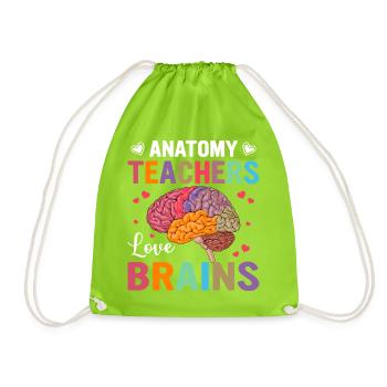 Le professeur d’anatomie aime les cerveaux – design coloré - Sac de sport léger - vert néon - Devant